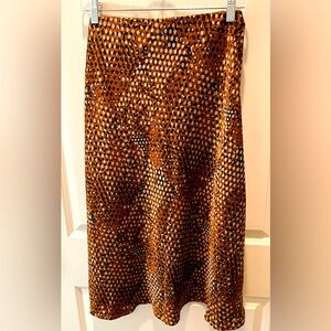 Nordsrtrom Rack Plus Size Brown/Copper Skirt 1XL NWT